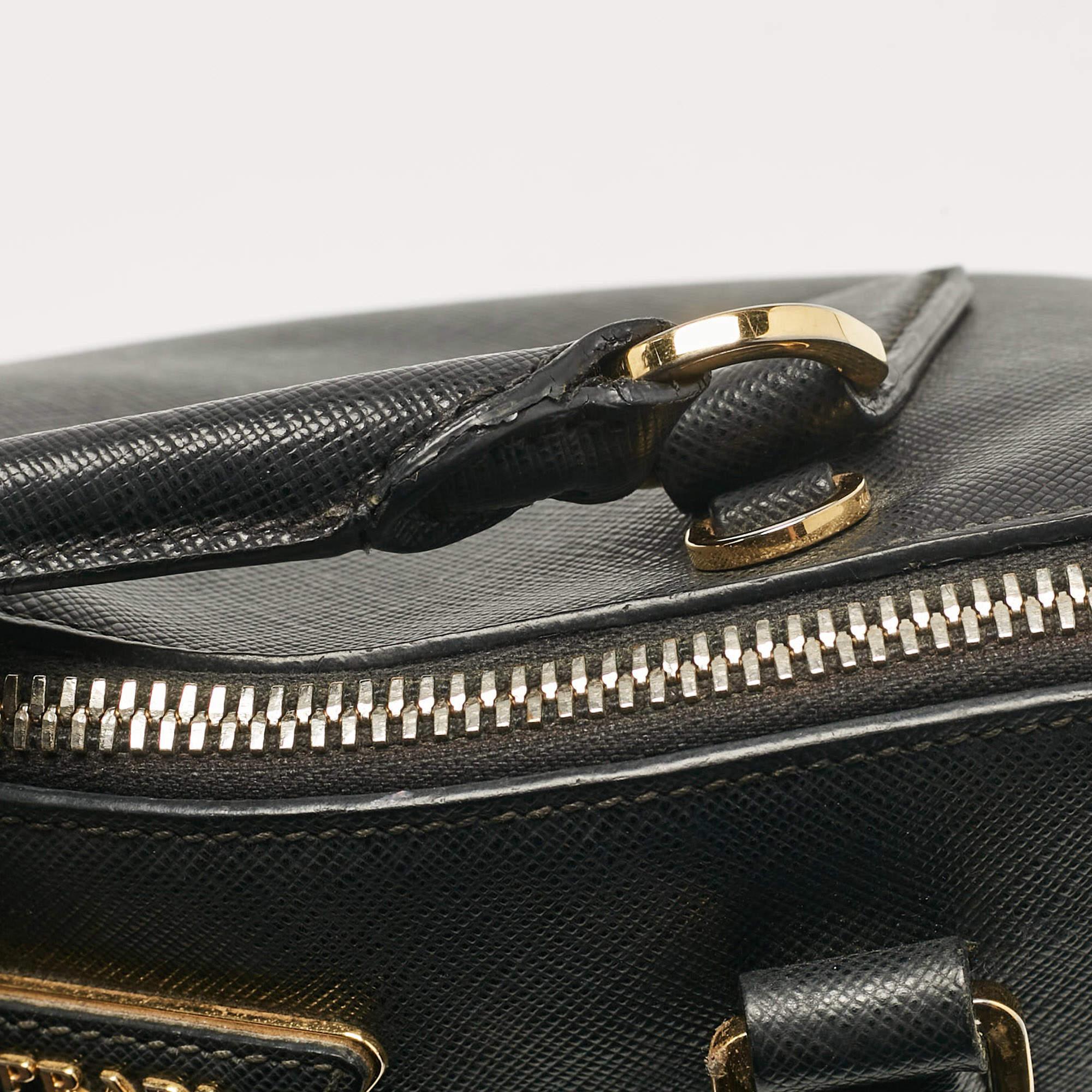 Prada Black Saffiano Leather Medium Promenade Bag 5