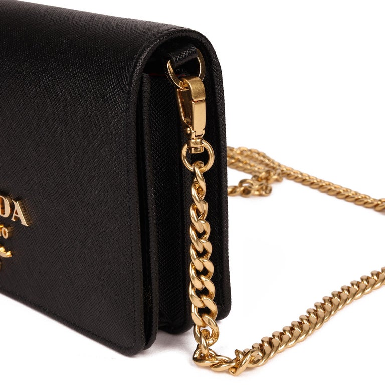 Saffiano leather mini bag Prada Black in Leather - 36883998