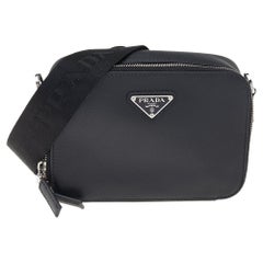 Prada Black Saffiano Leather Mini Crossbody Bag