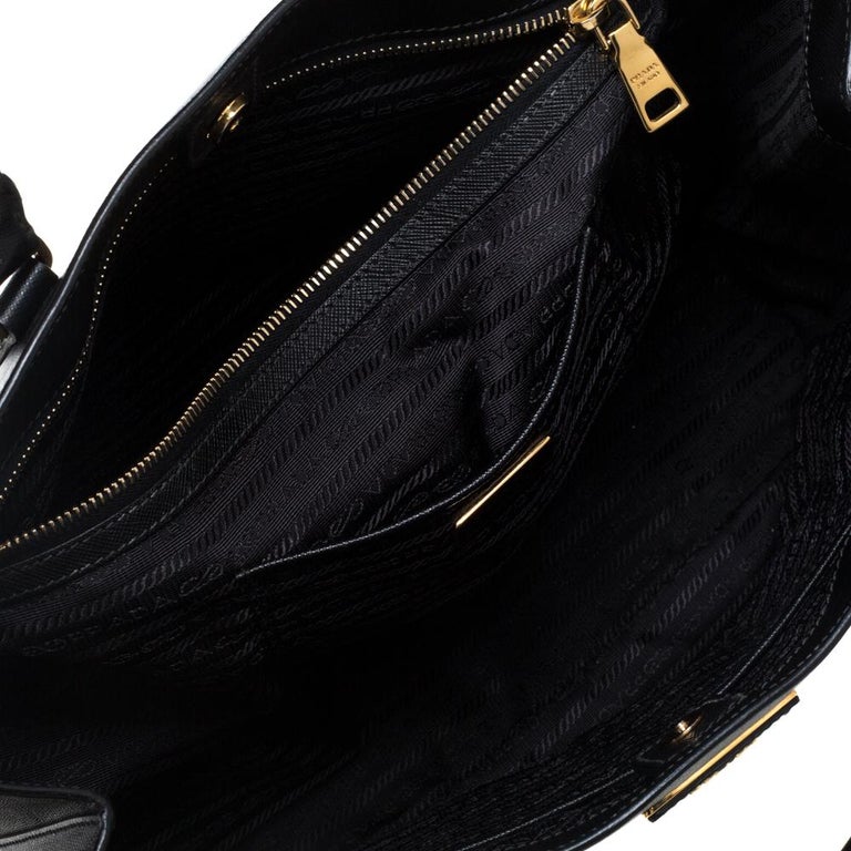 Prada XL Galleria Black Saffiano Leather Tote