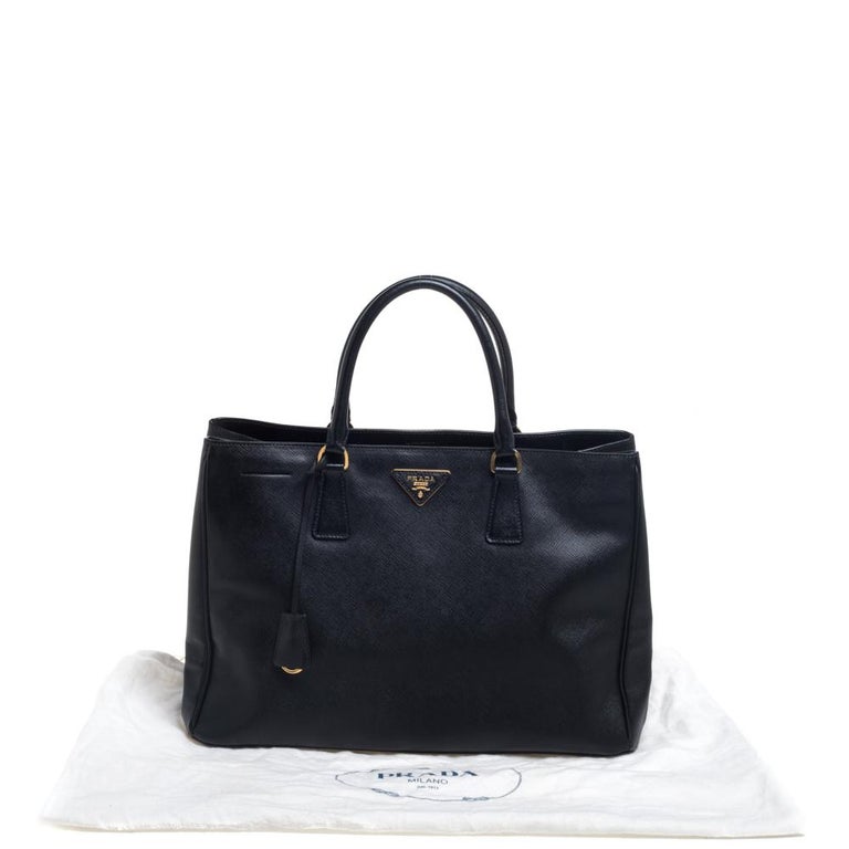 Prada Dark Grey Saffiano Lux Leather Large Tote Bag BN1844
