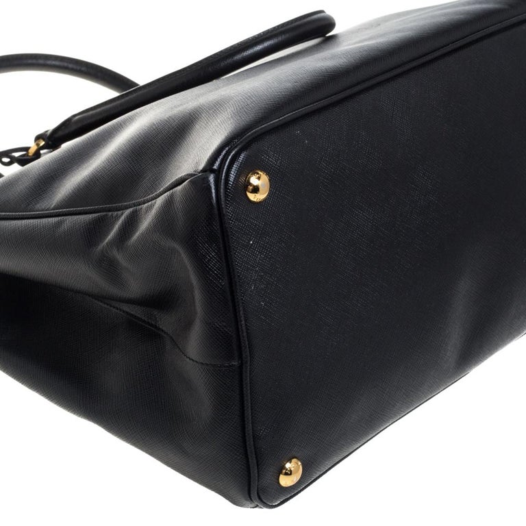 Sold at Auction: Prada Black Medium Saffiano Monochrome Tote Bag