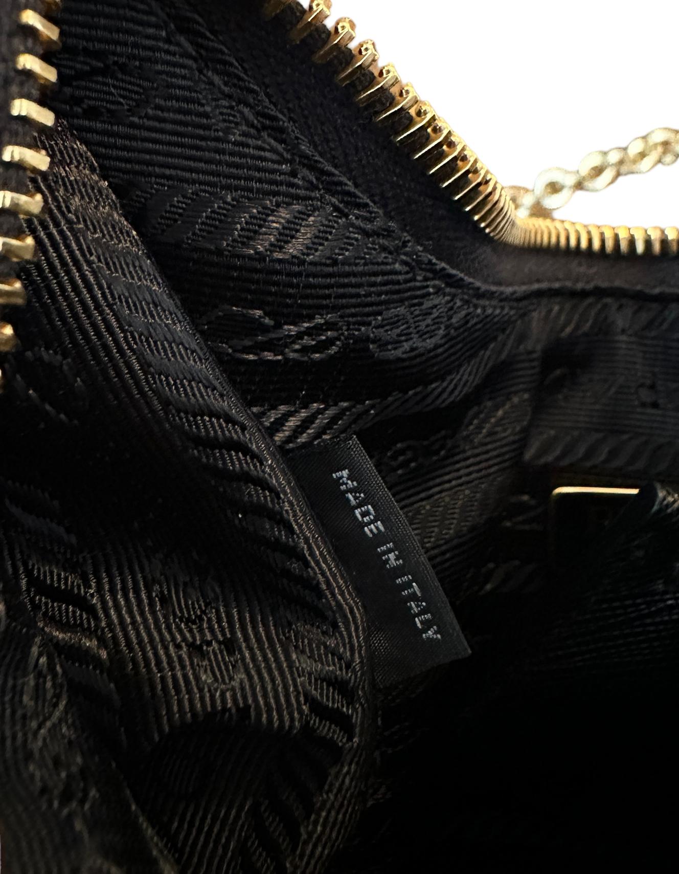Re-Edition 2005 Mini Saffiano Leather Shoulder Bag - Black