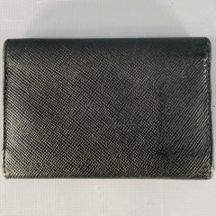 PRADA Black Saffiano Leather Six Ring Key Holder