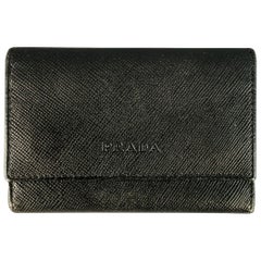 PRADA Black Saffiano Leather Six Ring Key Holder
