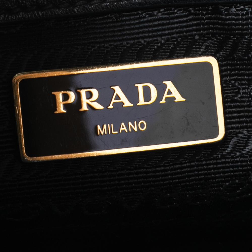 Prada Black Saffiano Leather Small Top Handle Crossbody Bag 4