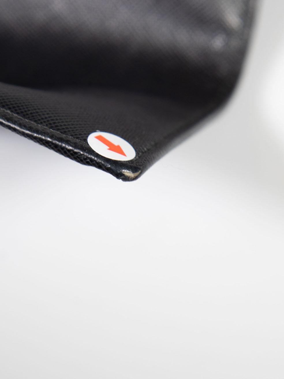 Prada Black Saffiano Leather Travel Wallet 2