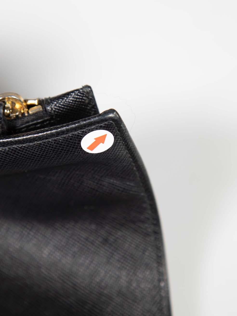 Prada Black Saffiano Leather Travel Wallet 4