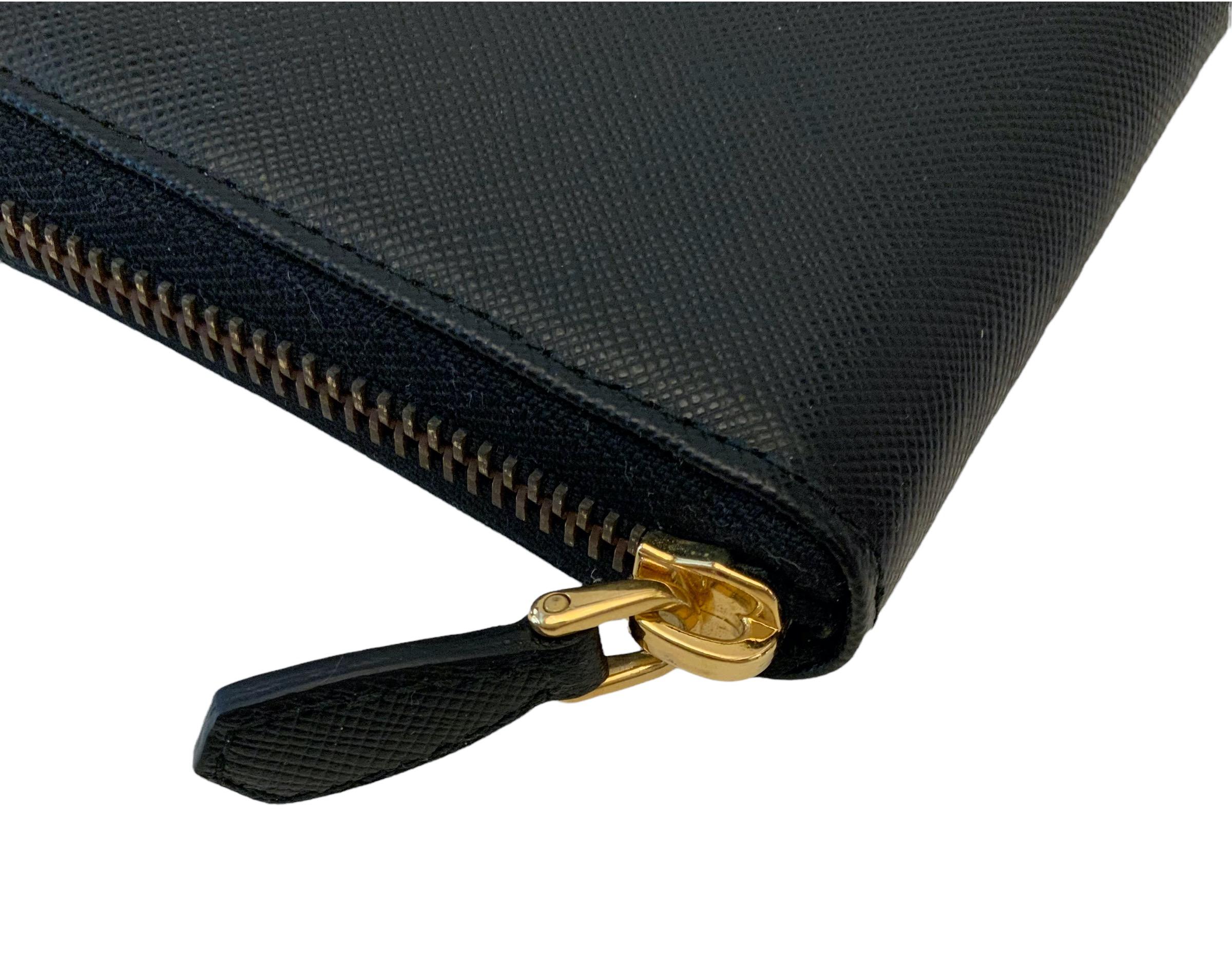 Women's or Men's Prada Black Saffiano Leather Wallet