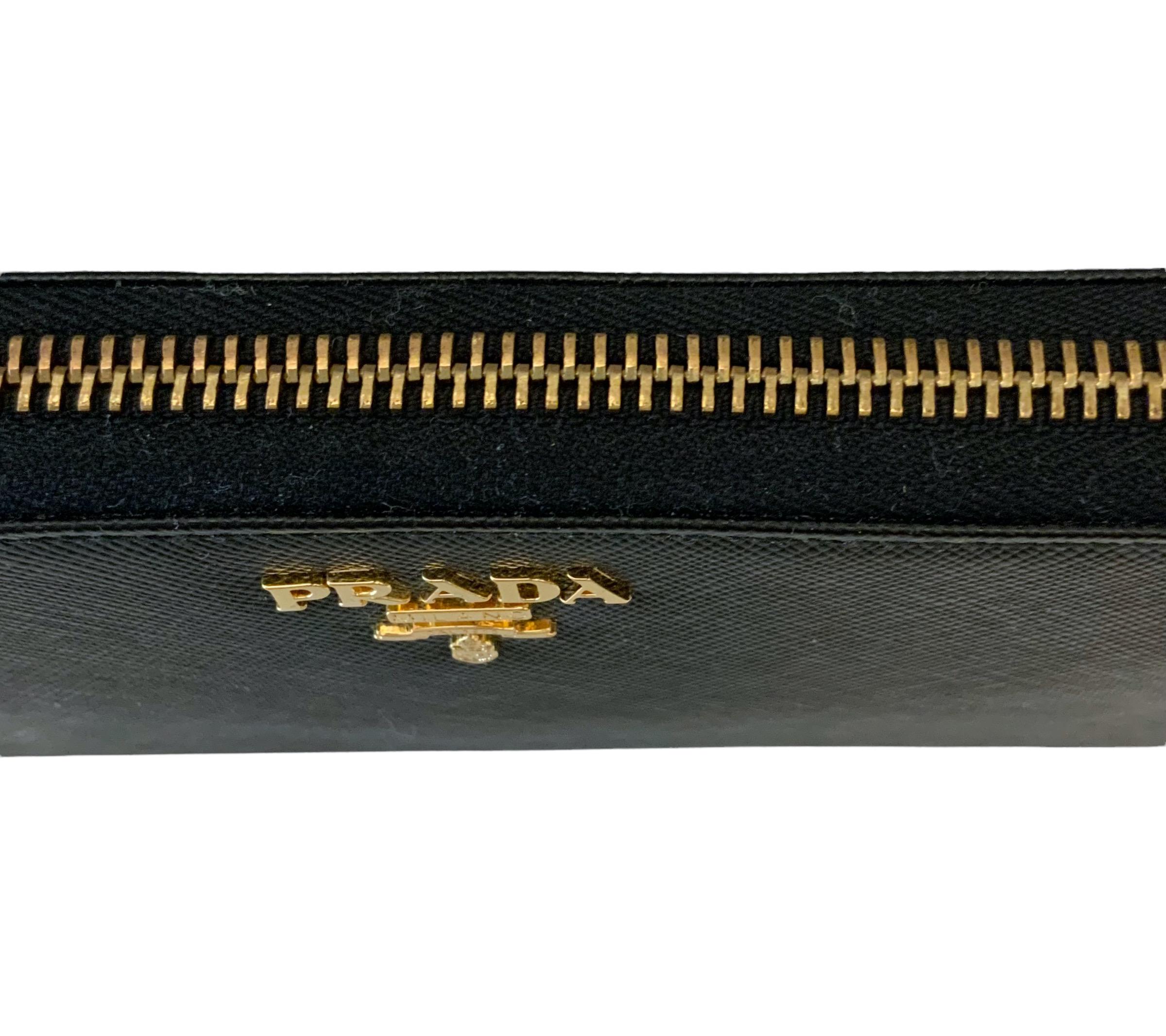 Prada Black Saffiano Leather Wallet 1