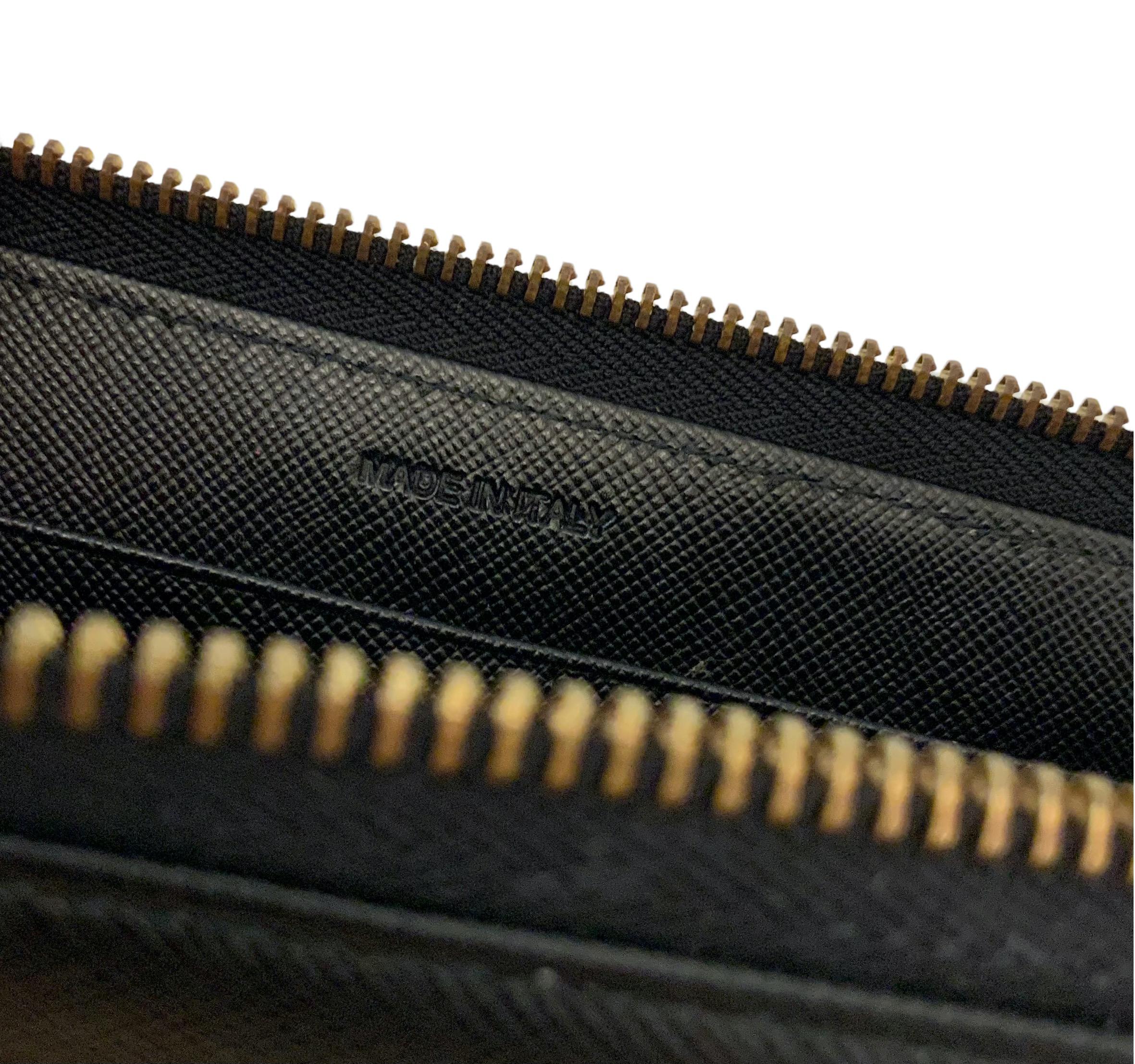 Prada Black Saffiano Leather Wallet 4