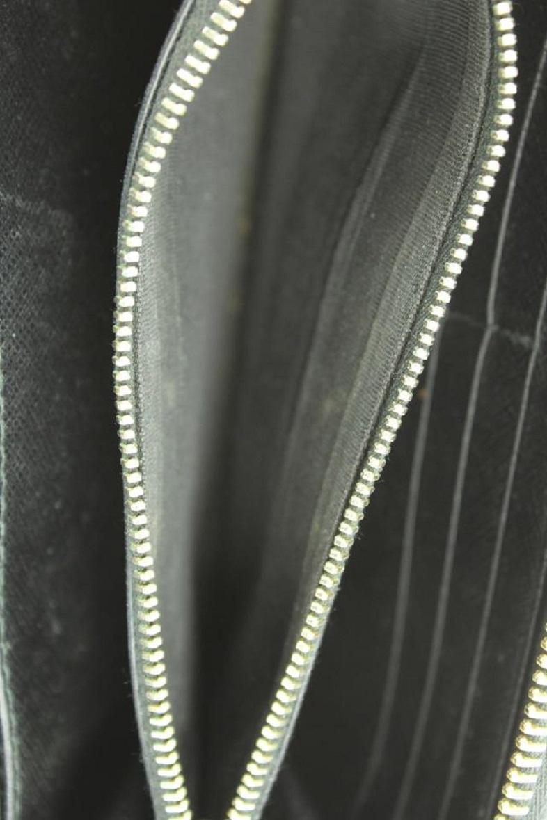 Prada Black Saffiano Leather Zip Around Long Continental Wallet 29PR1117  7
