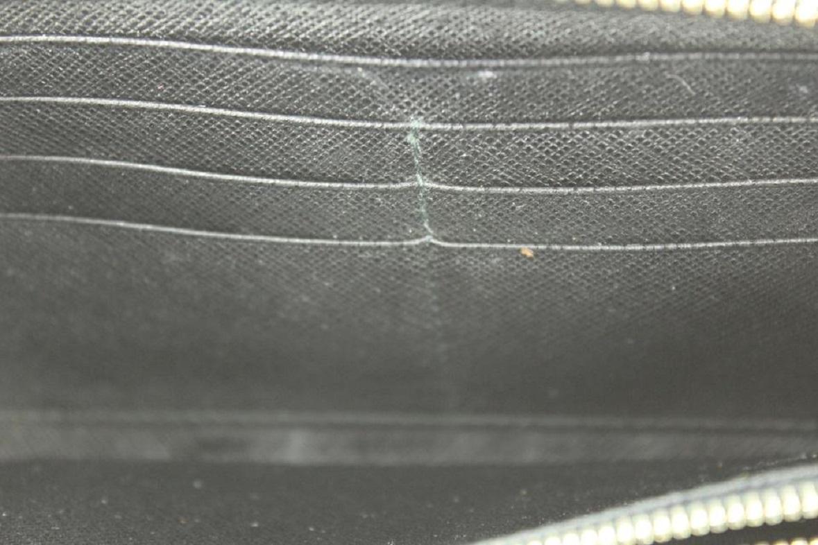 Prada Black Saffiano Leather Zip Around Long Continental Wallet 29PR1117  8