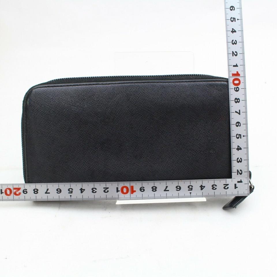 Donna Portafoglio Zippy lungo 871093 in pelle saffiano nera di Prada
