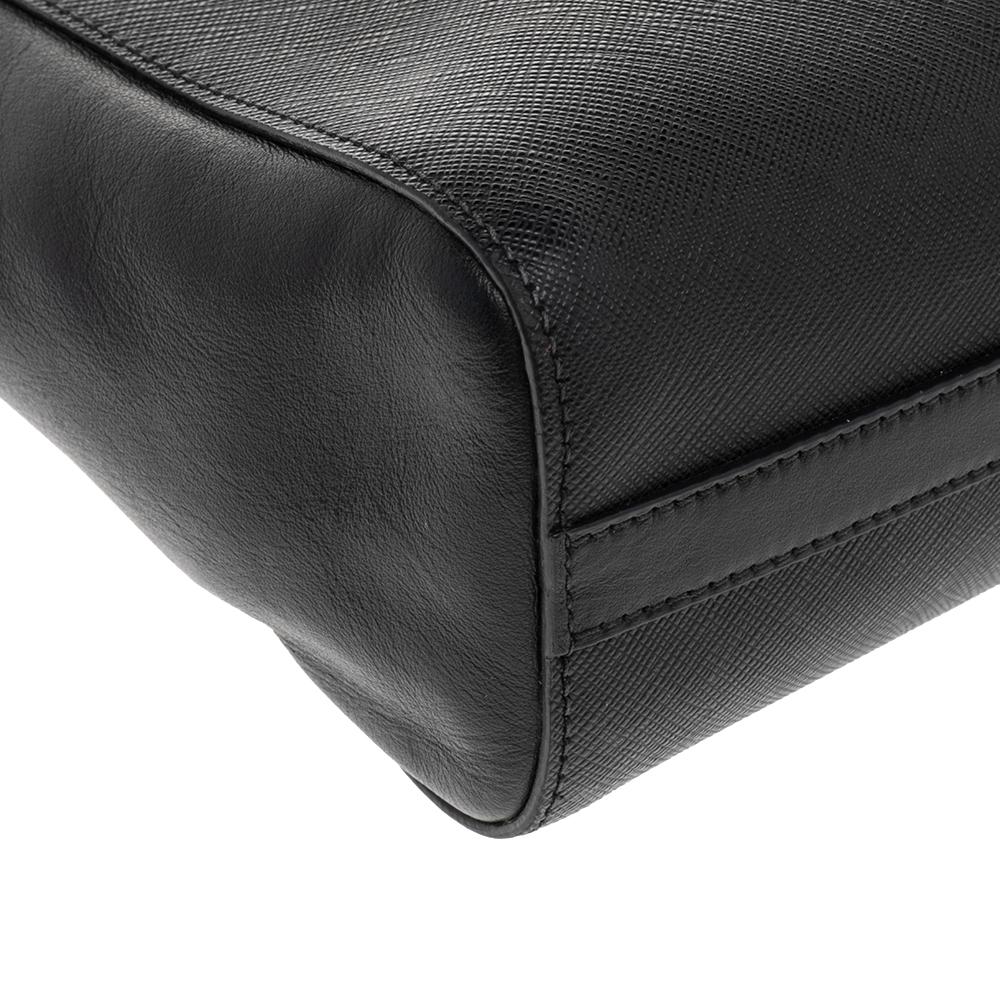 Prada Black Saffiano Lux and Soft Calf Leather Tote 3