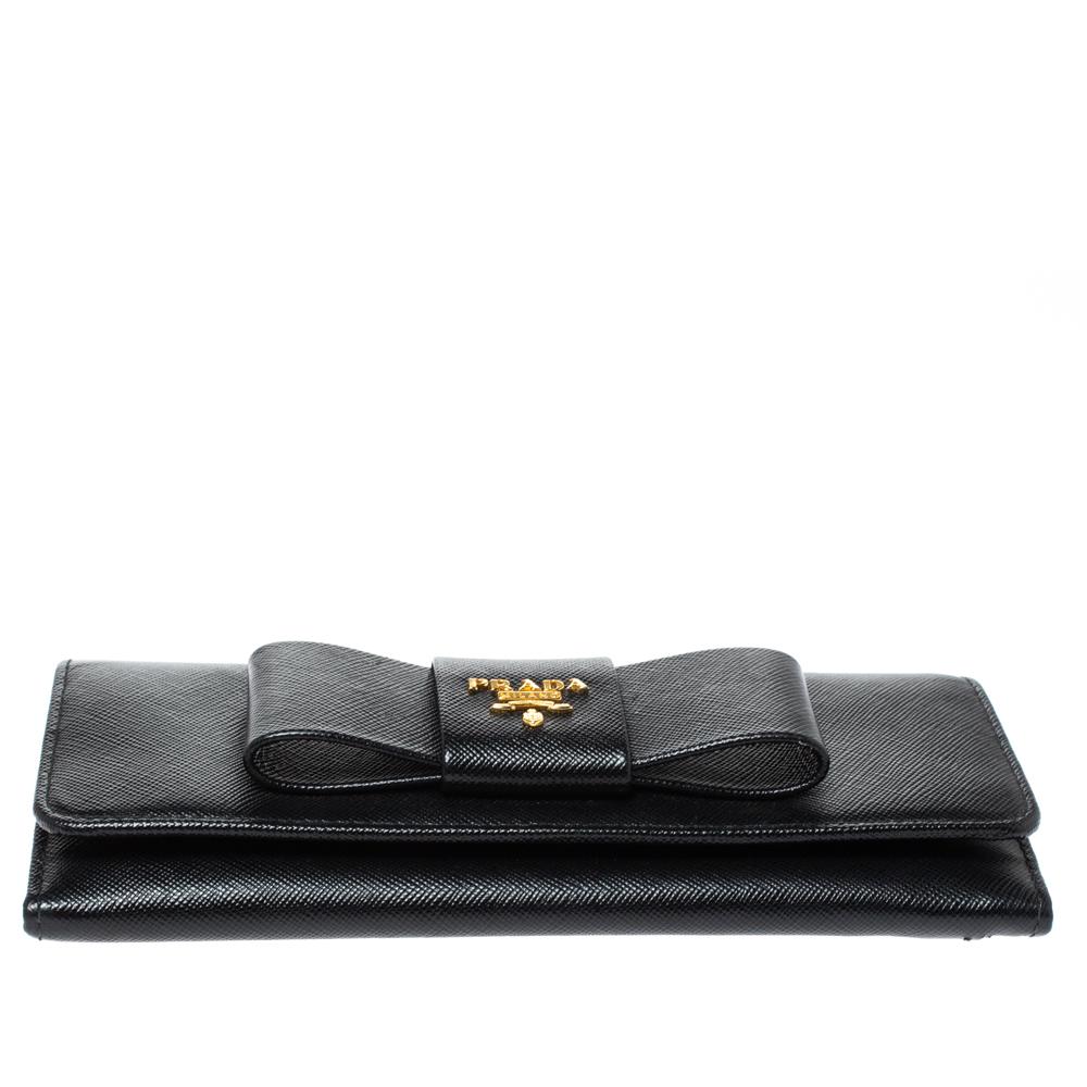 prada wallet bow