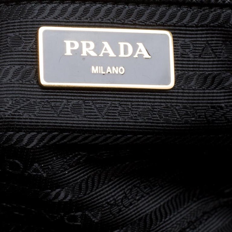 Prada Black Saffiano Lux Leather Large Double Zip Tote For Sale at 1stDibs