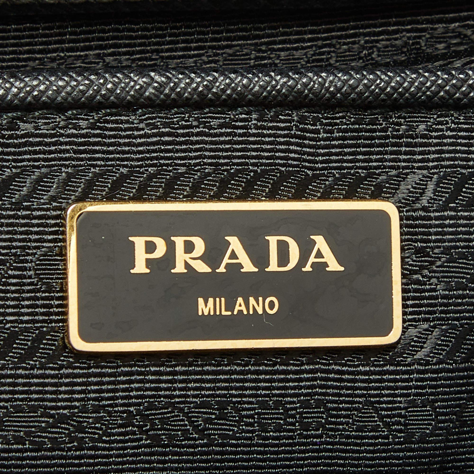 Prada Black Saffiano Lux Leather Large Galleria Tote 7