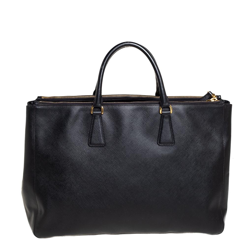 De las mujeres Prada Bolso Grande Galleria Piel Saffiano Lux Negro