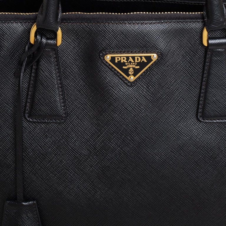 Prada Black Saffiano Lux Leather Large Galleria Tote Prada