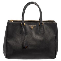 Prada Black Saffiano Lux Leather Large Galleria Tote