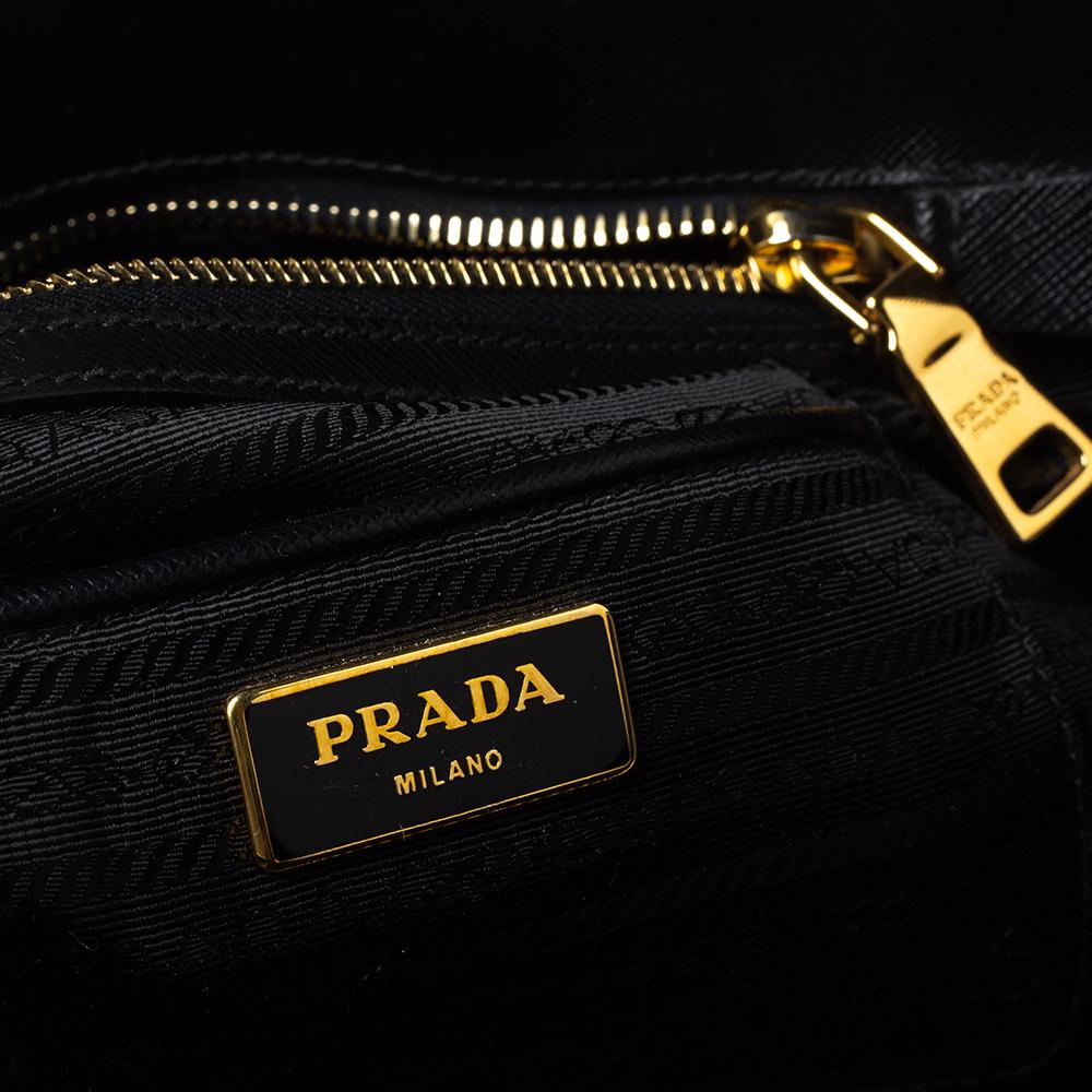 Prada Black Saffiano Lux Leather Large Promenade Bag 6