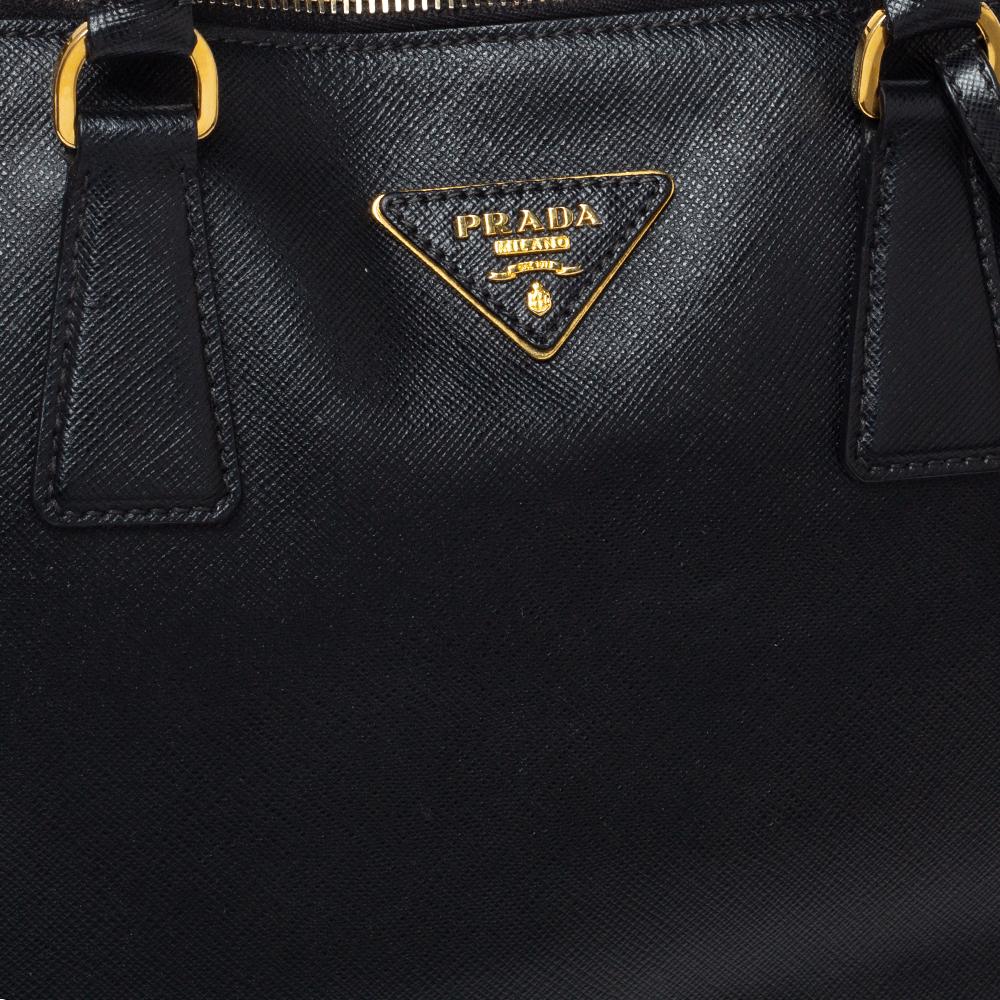 Women's Prada Black Saffiano Lux Leather Large Promenade Bag