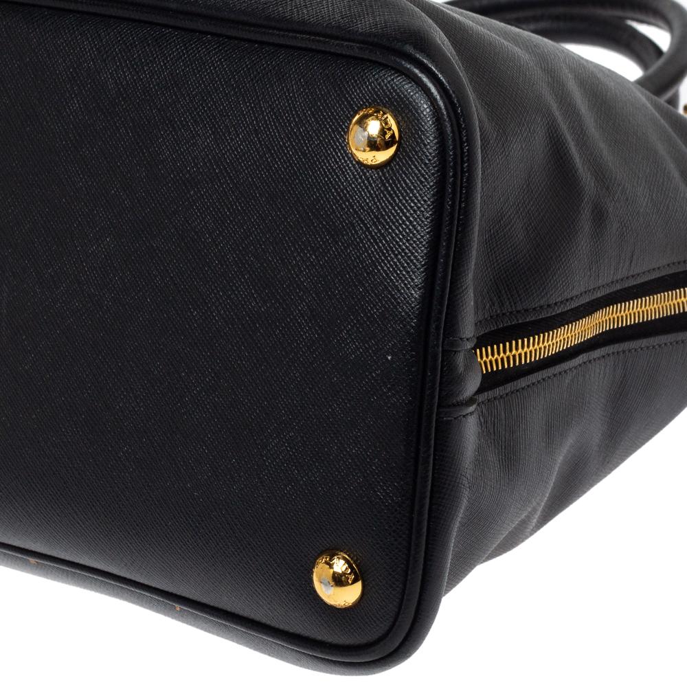 Prada Black Saffiano Lux Leather Large Promenade Bag 3