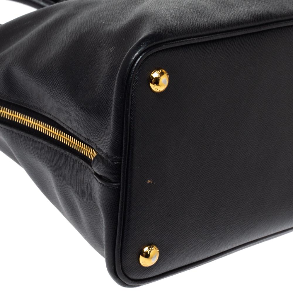 Prada Black Saffiano Lux Leather Large Promenade Bag 4