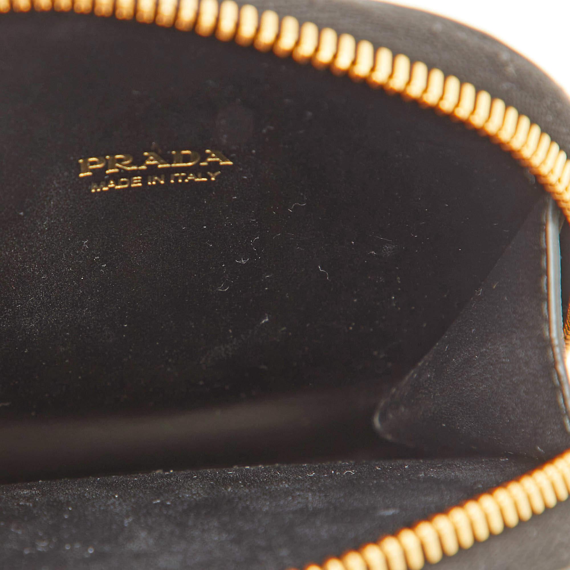 Prada Black Saffiano Lux Leather Logo Phone Crossbody Bag 5