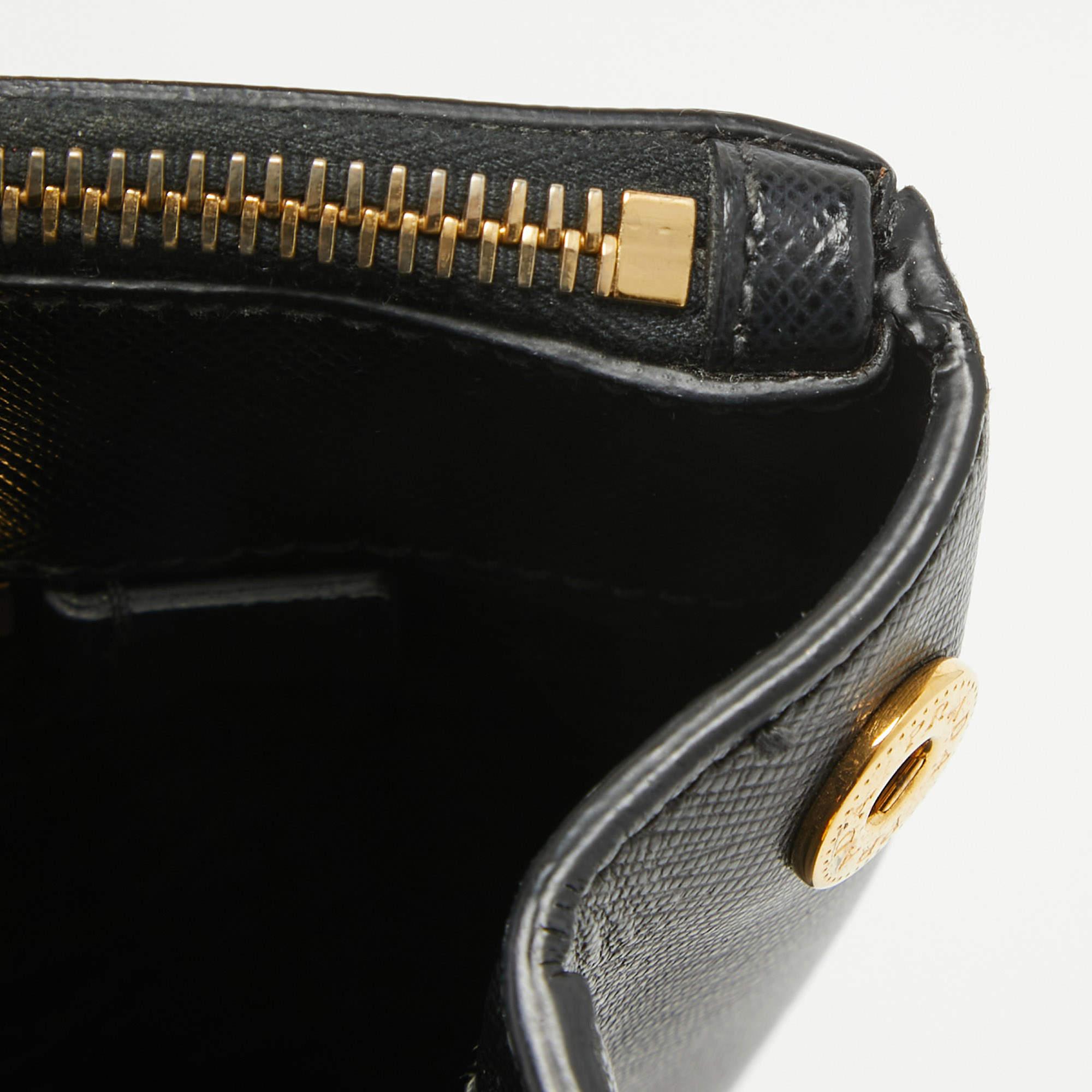 Prada Black Saffiano Lux Leather Medium Double Zip Tote For Sale 7