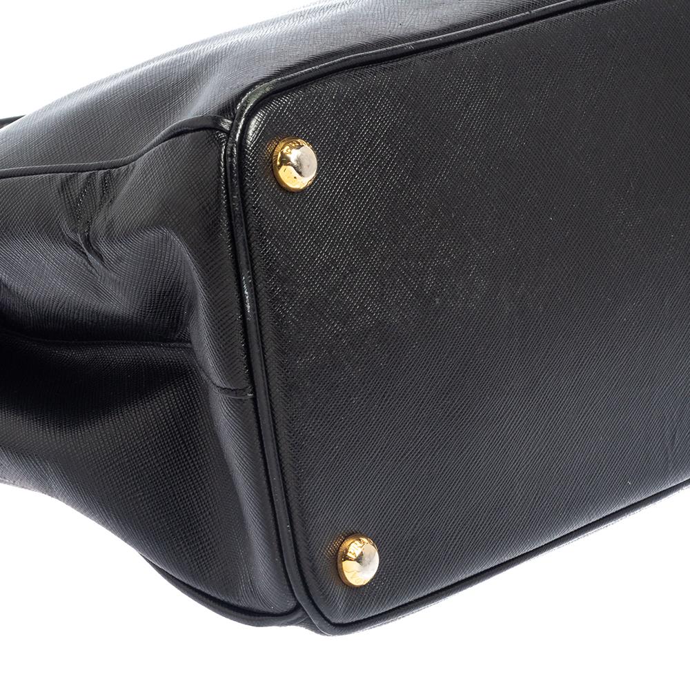 Prada Black Saffiano Lux Leather Medium Galleria Tote 2