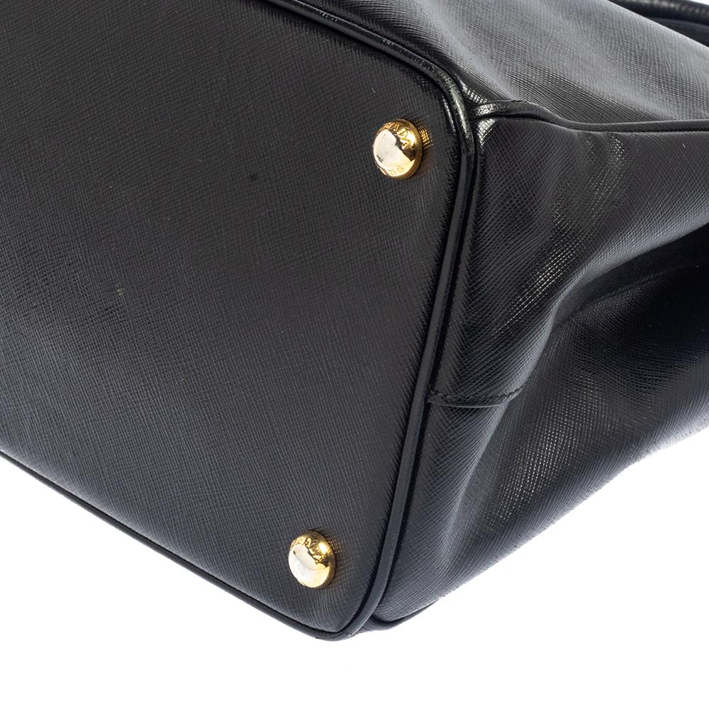 Prada Black Saffiano Lux Leather Medium Galleria Tote 4