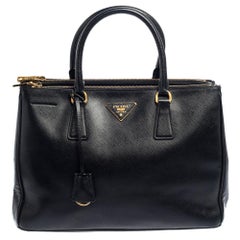 Prada Black Saffiano Lux Leather Medium Galleria Tote