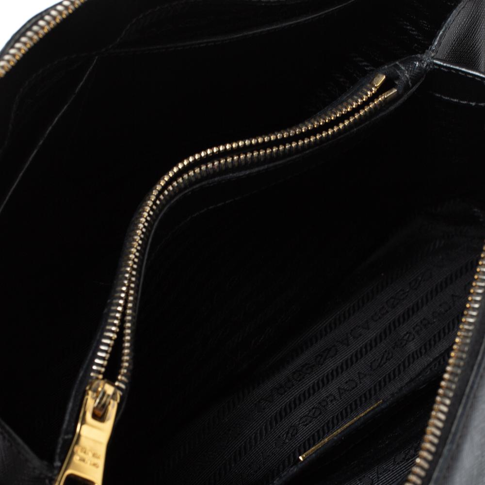 Prada Black Saffiano Lux Leather Medium Promenade Bag 5