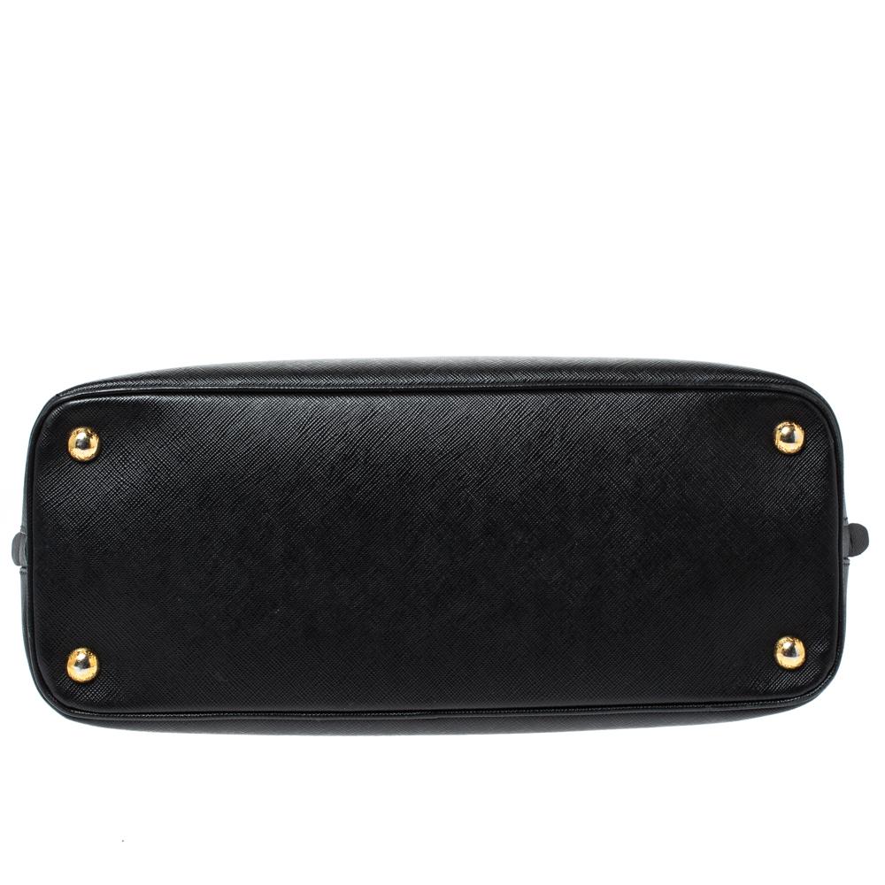 Women's Prada Black Saffiano Lux Leather Medium Promenade Bag