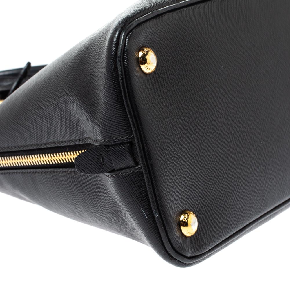 Prada Black Saffiano Lux Leather Medium Promenade Bag 3