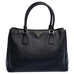 Prada Black Saffiano Lux Leather Medium Tote