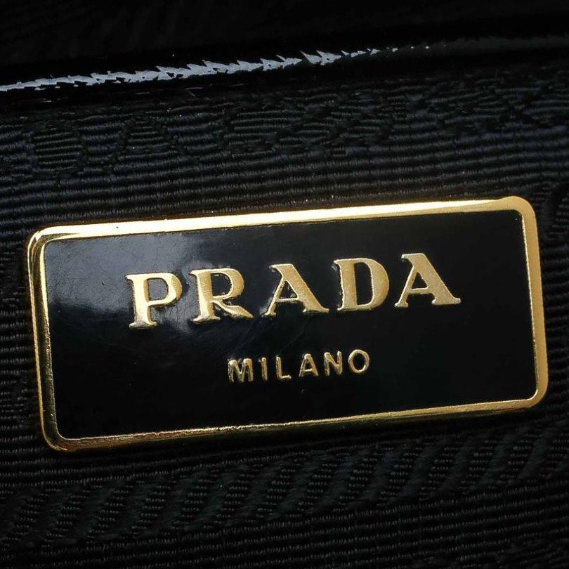Prada Black Saffiano Lux Leather Parabole Shopping Tote 2