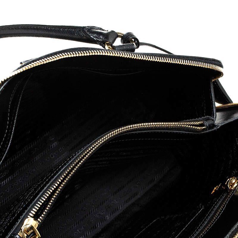 Prada Black Saffiano Lux Leather Promenade Bag 1