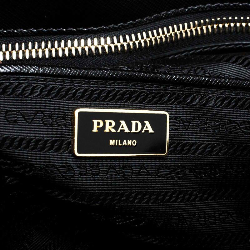 Prada Black Saffiano Lux Leather Promenade Bag 3