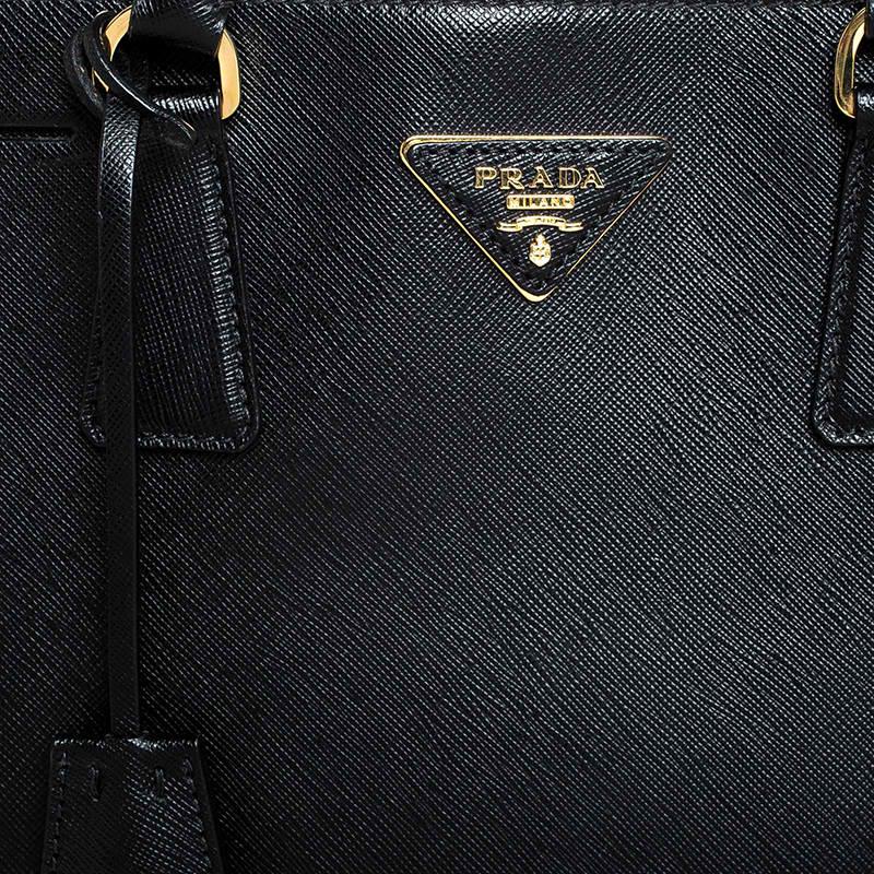 Prada Black Saffiano Lux Leather Promenade Bag 5