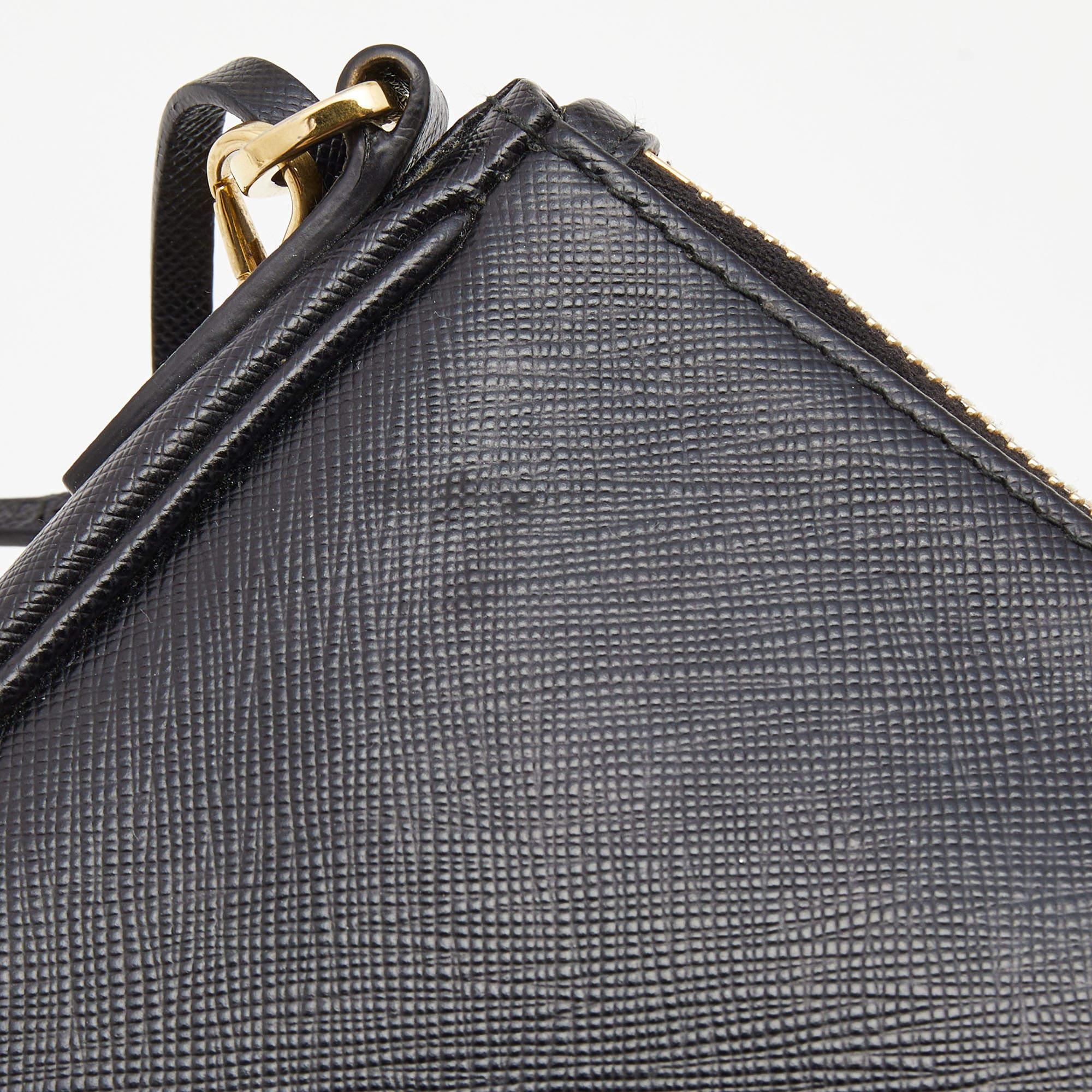 Prada Black Saffiano Lux Leather Re-Edition 2000 Shoulder Bag 9