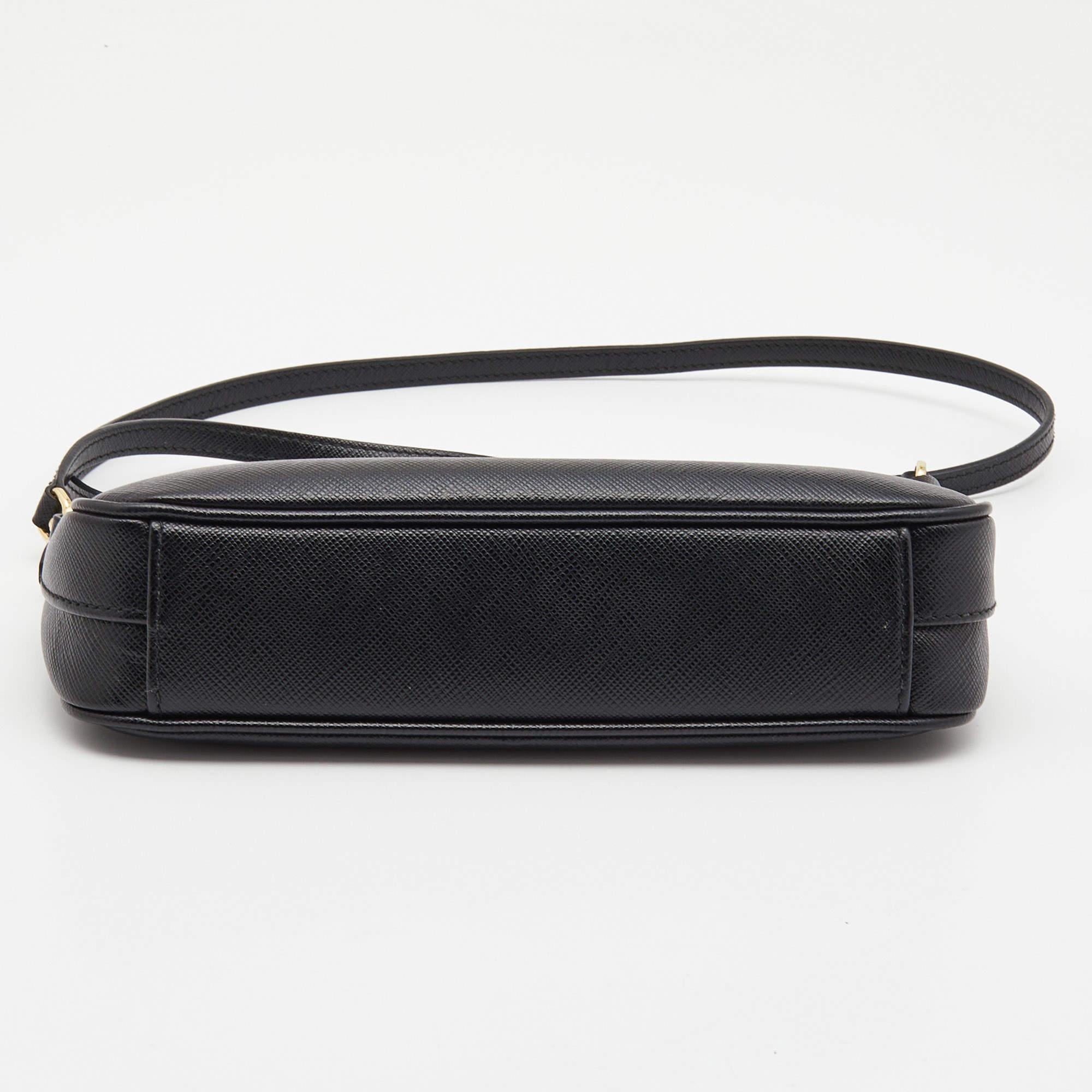 Prada Black Saffiano Lux Leather Re-Edition 2000 Shoulder Bag 1