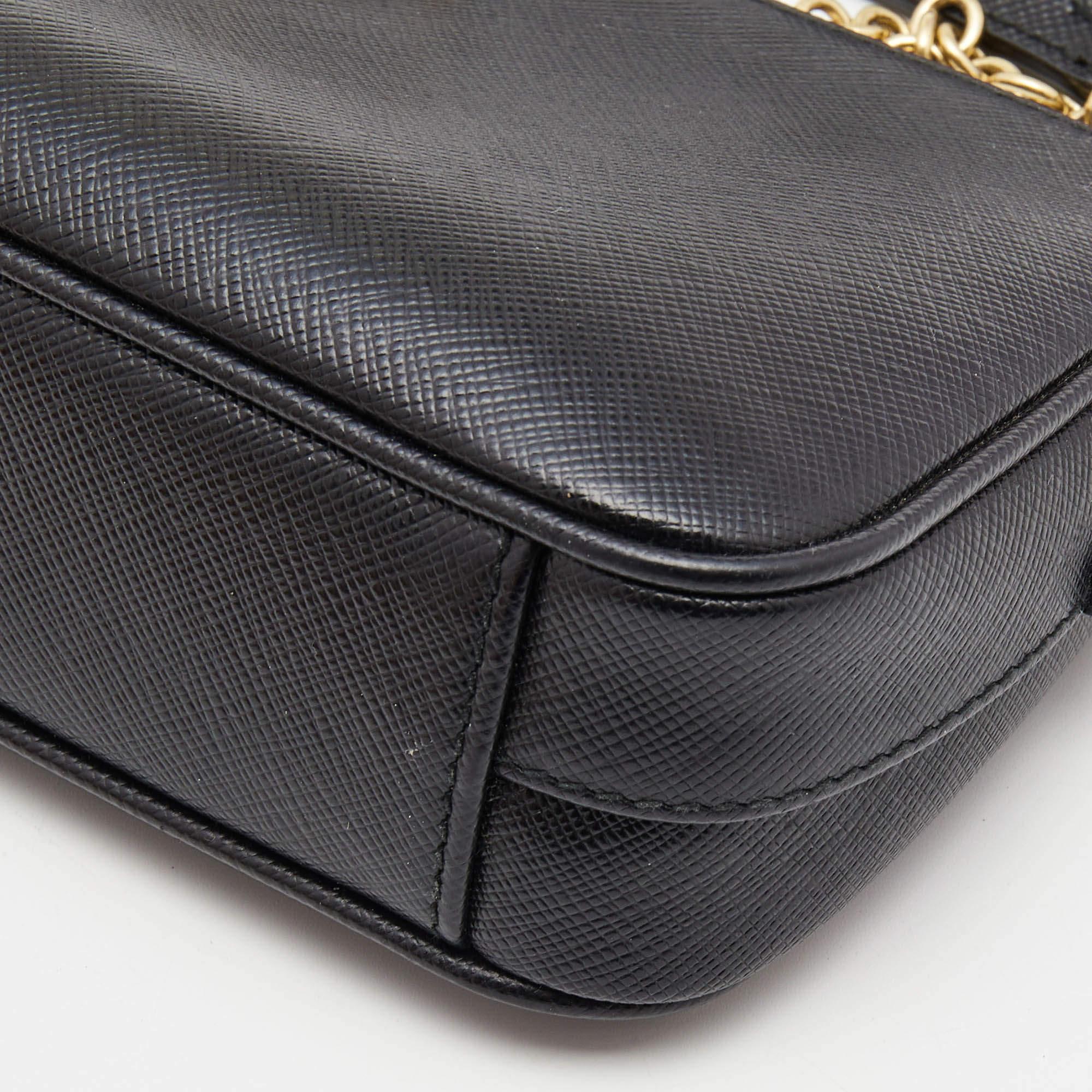 Prada Black Saffiano Lux Leather Re-Edition 2000 Shoulder Bag 5