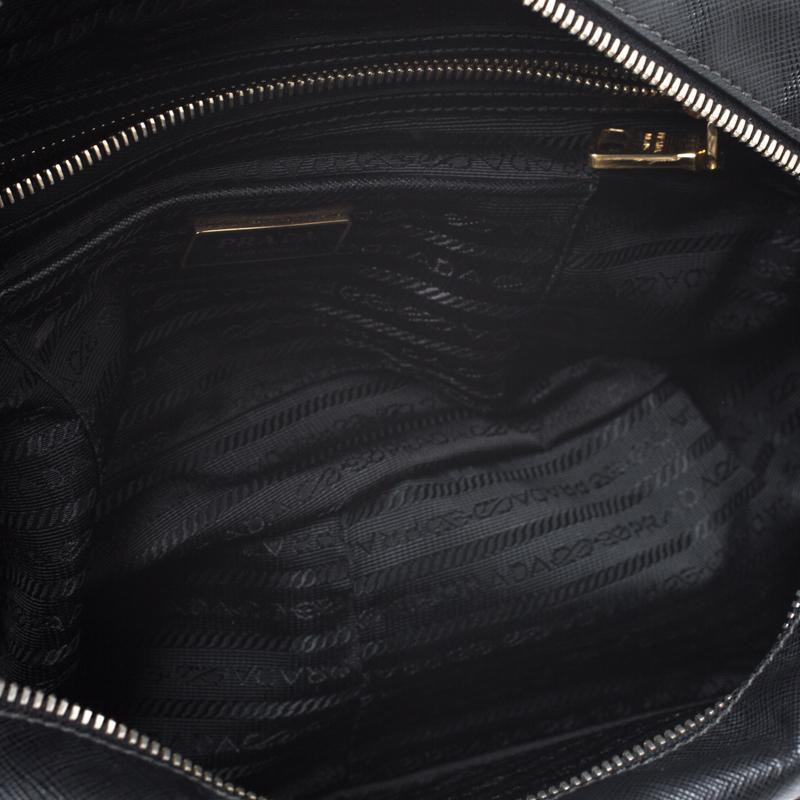 Prada Black Saffiano Lux Leather Satchel 1