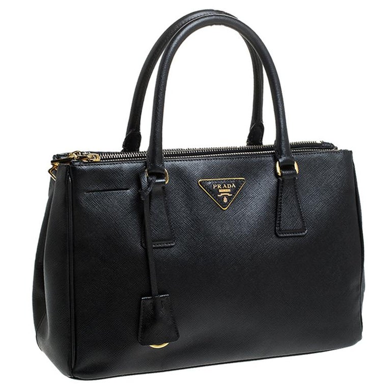 Prada Black Saffiano Leather Mini Zip Top Camera Sling Bag Prada | The  Luxury Closet