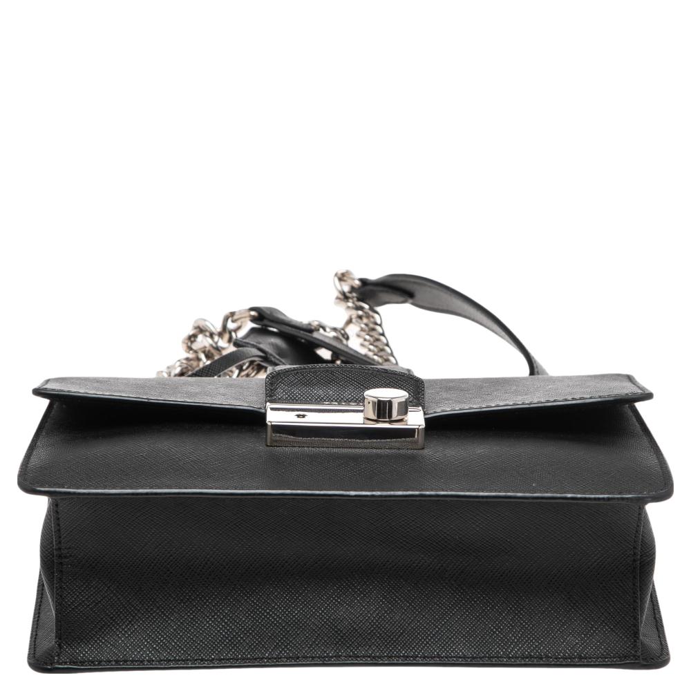 prada saffiano flap shoulder bag