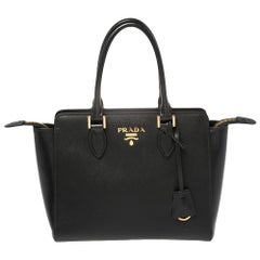 Prada Black Saffiano Lux Leather Tote