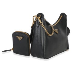 Prada Black Saffiano Lux Re-Edition 2005 Shoulder Bag